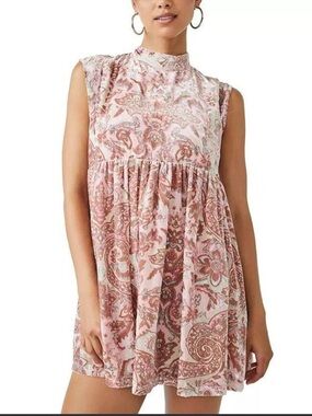 Free People All The Time velvet babydoll dress